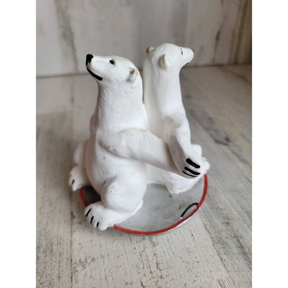 Dept 56 polar bears sled disc vintage Xmas figure decor - Picture 7 of 9